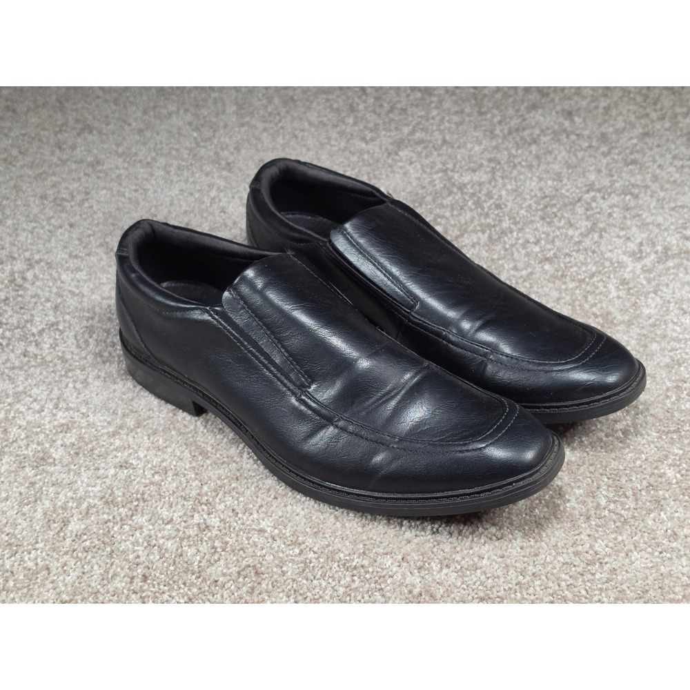Goodfellow & Co Mens Black Slip On Loafers Bicycle Toe Dress Shoes Size 11